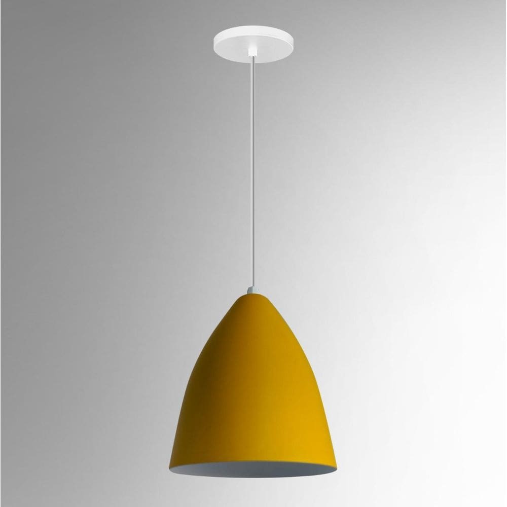 Lustre Luminaria Pendentes Vegas Amarelo Com Branco R.R.J.V