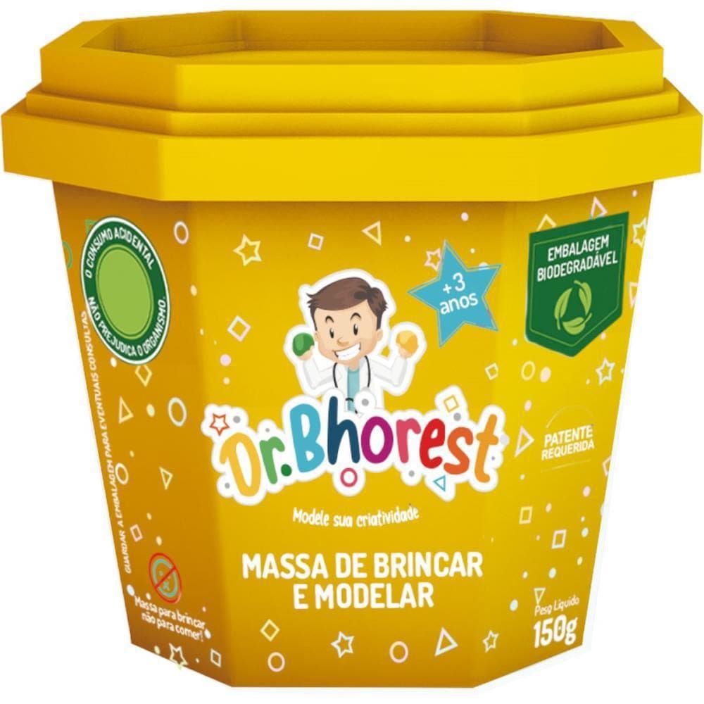 Massa Para Modelar Amarela 150G. Dr Bhorest