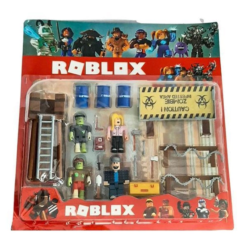 Cartela 4 Boneco Articulado 7Cm Roblox Ataque Zumbi Nº3