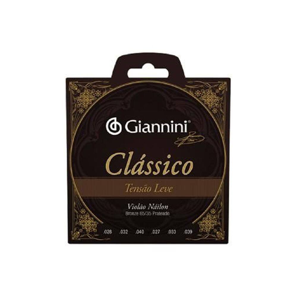 Encordoamento Violão Nylon Giannini Clássico Leve Genwpl