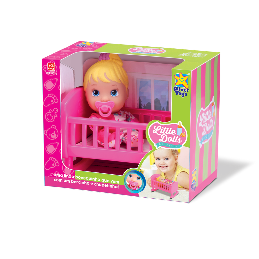 Boneca Baby Bercinho - Litlle Dolls - Divertoys