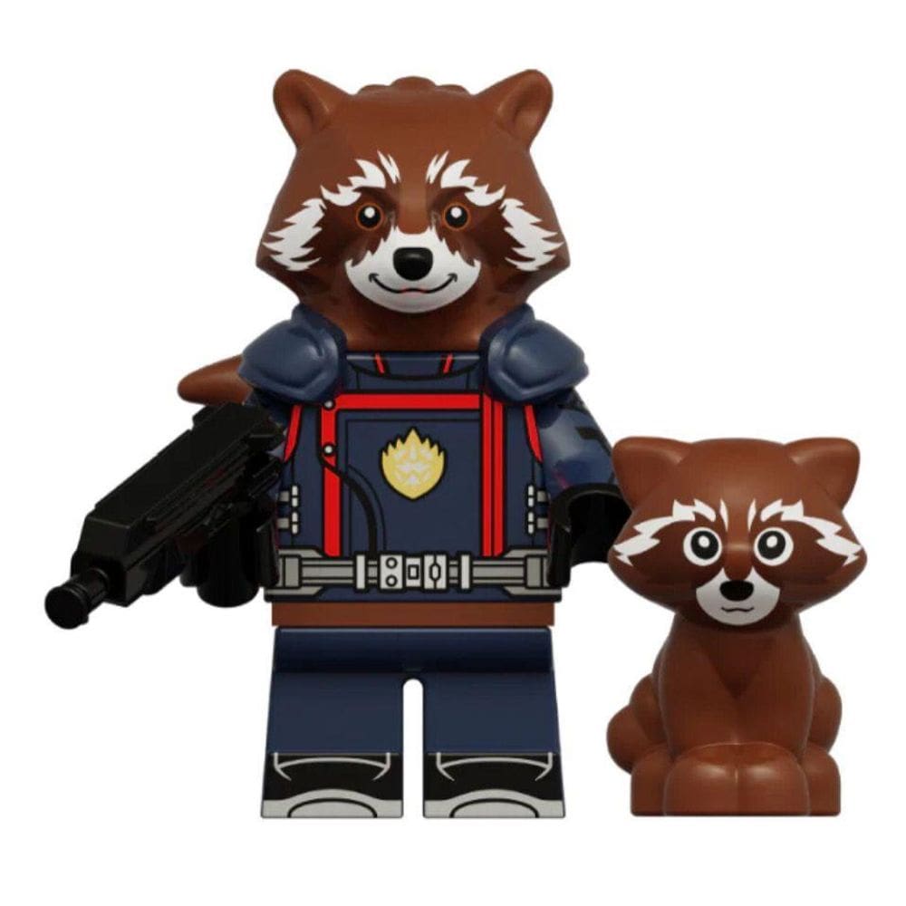 Boneco Blocos De Montar Raccoon Guardiões Da Galáxia 3