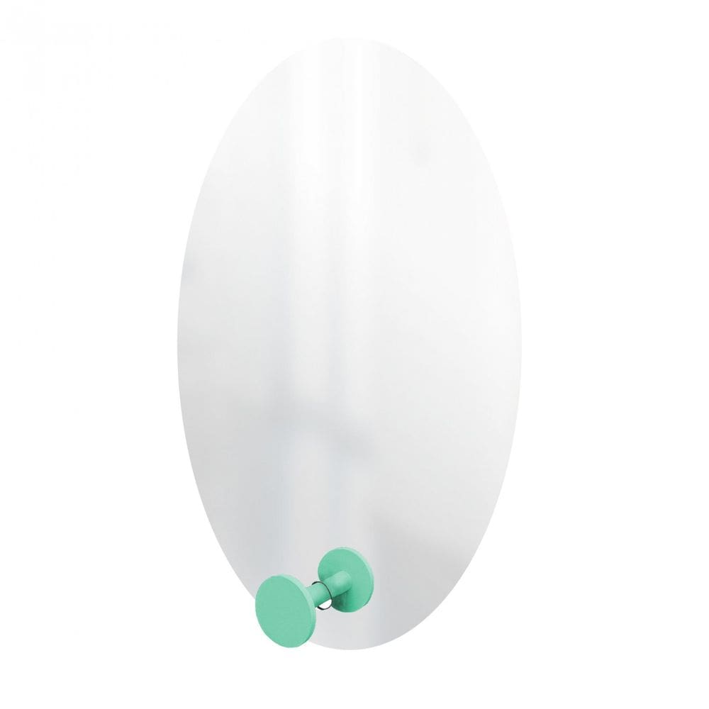 Espelho Funcional Hook Verde 60 X 40 Cm Oval