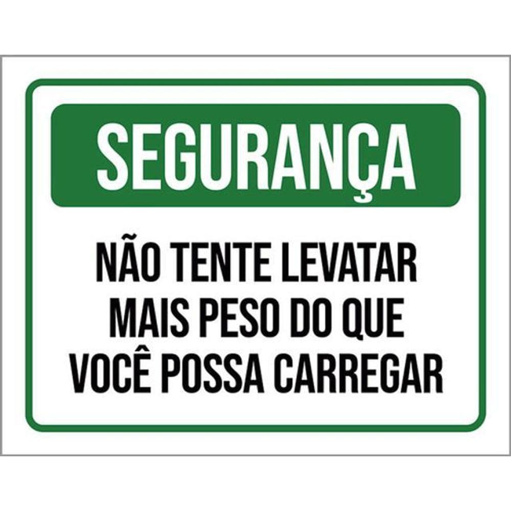 Kit 5 Placa Tente Levantar Mais Peso Que Possa Carregar36X46