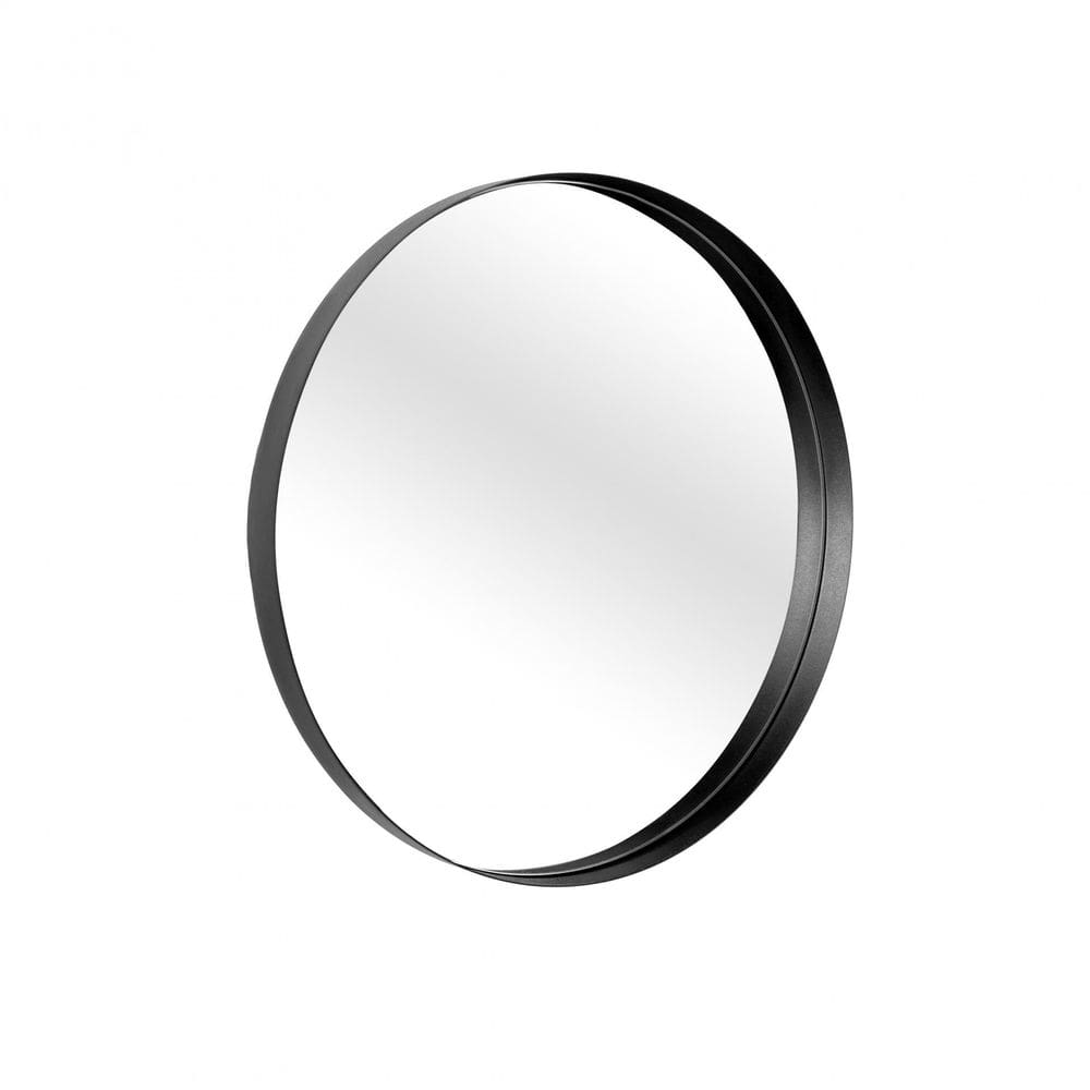 Espelho Decorativo Round Interno Preto 20 Cm Redondo
