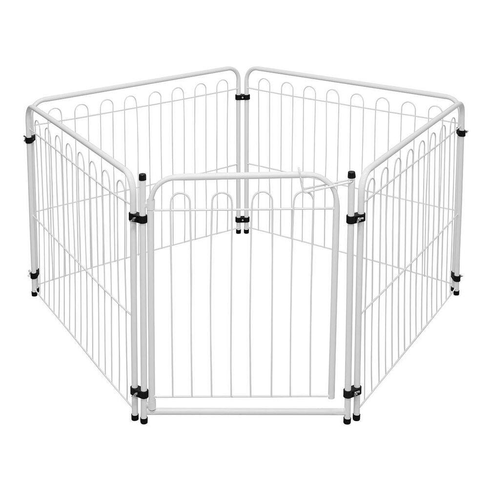 Cercado Dobrável Pet Mix 4 Lados Cachorro Cães Bebê Branco