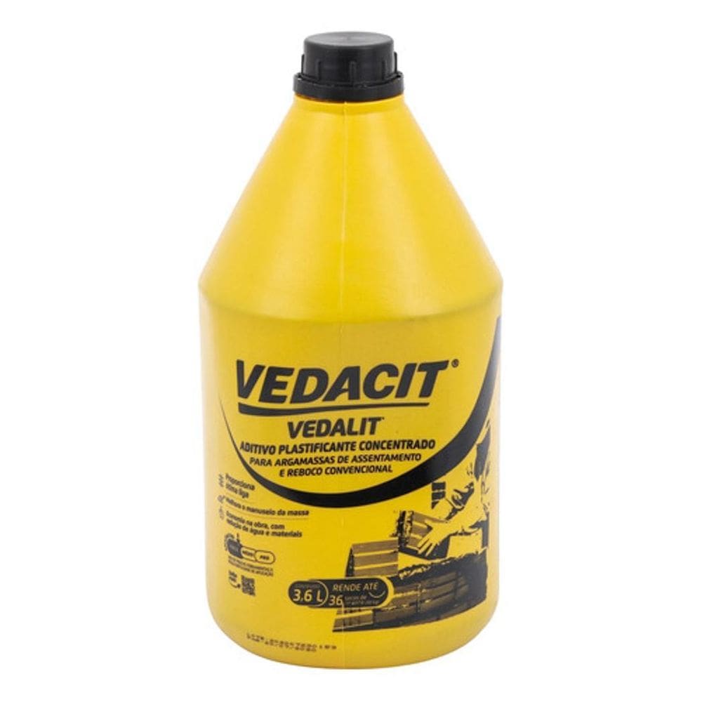 Aditivo Plastificante Profissional 3,6L Vedalit - Vedacit
