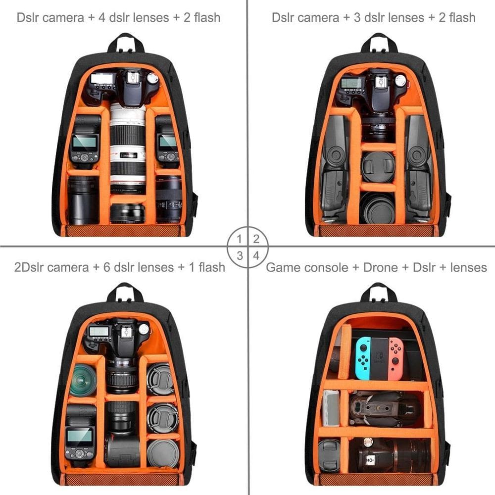 Mochila Fotográfica Prova D`Água Light Pro Dslr Dji Ronin-Sc