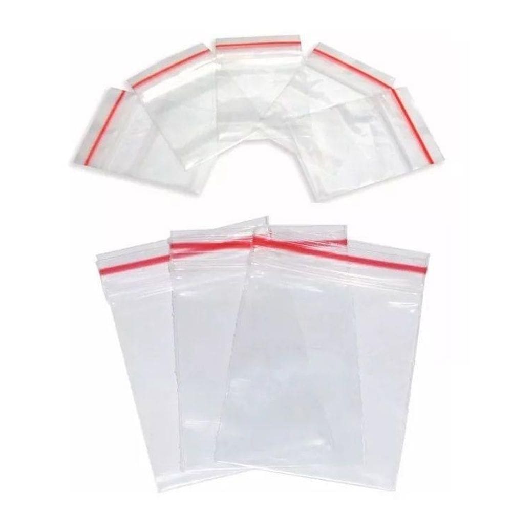 Kit 100 Saco Fechamento Zip N10 24X34Cm Fecho Hermético