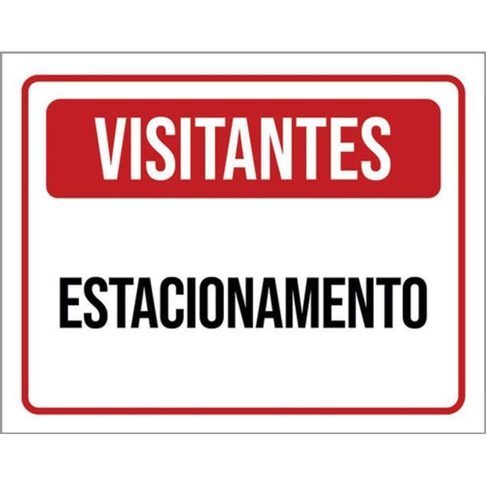 Kit 5 Placas De Visitantes Estacionamento 36X46