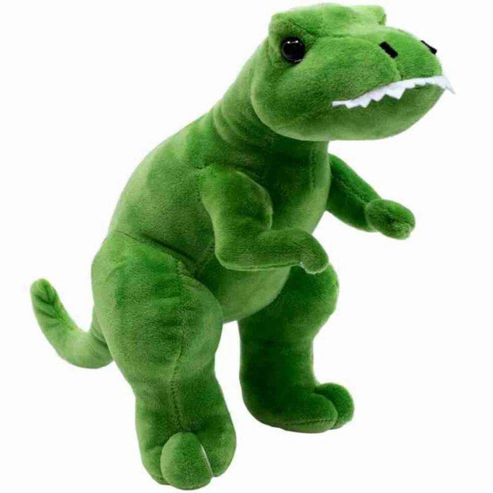 Dinossauro Tiranossauro Rex Verde 28Cm - Pelúcia