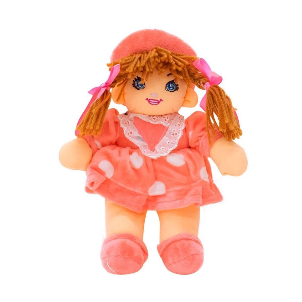 Boneca Rosa Círculos Com Chapéu 28Cm