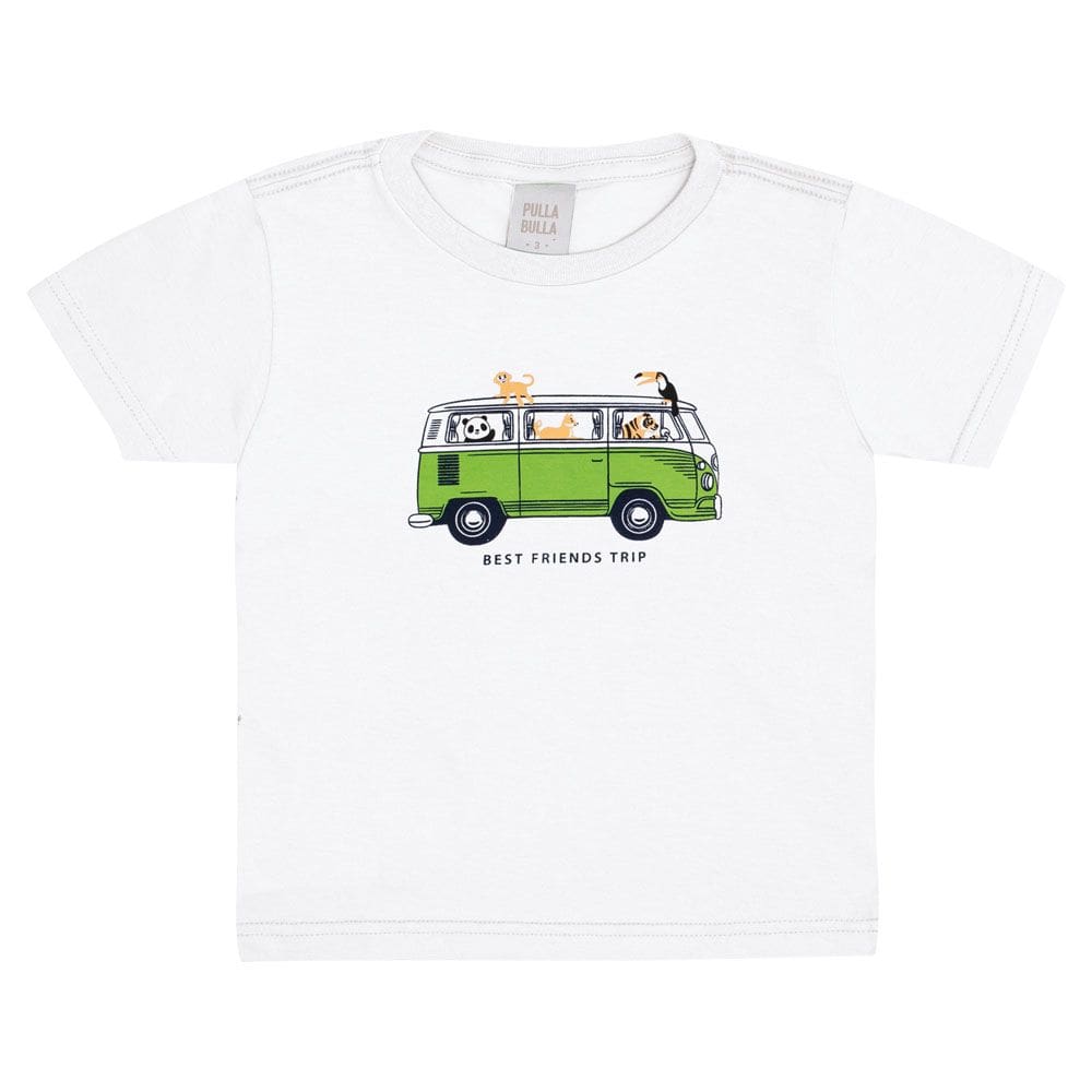 Camiseta Primeiros Passos Menino - Branco - 50657-3