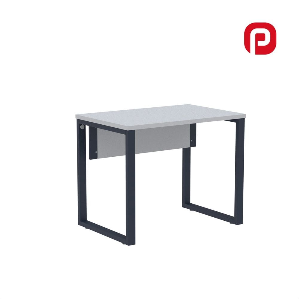 Mesa para Escritório Industrial 90cm Pe25 Cinza/Azul Delrei