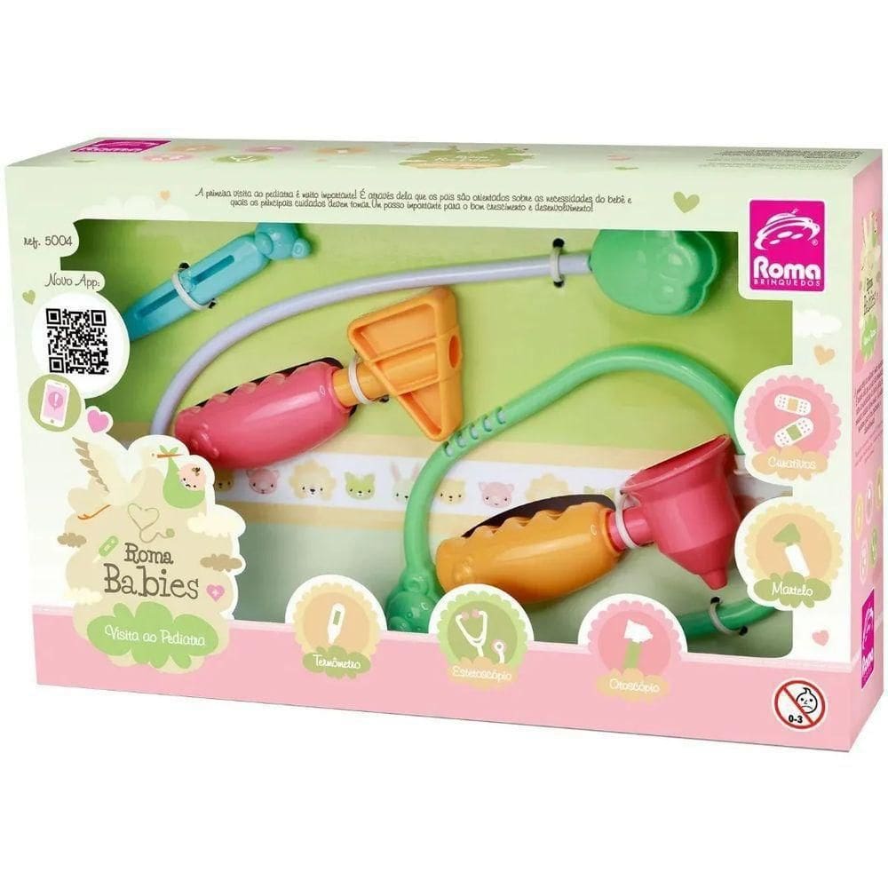 Brinquedo Para Reborn Conjunto Kit Visita Ao Pediatra Roma