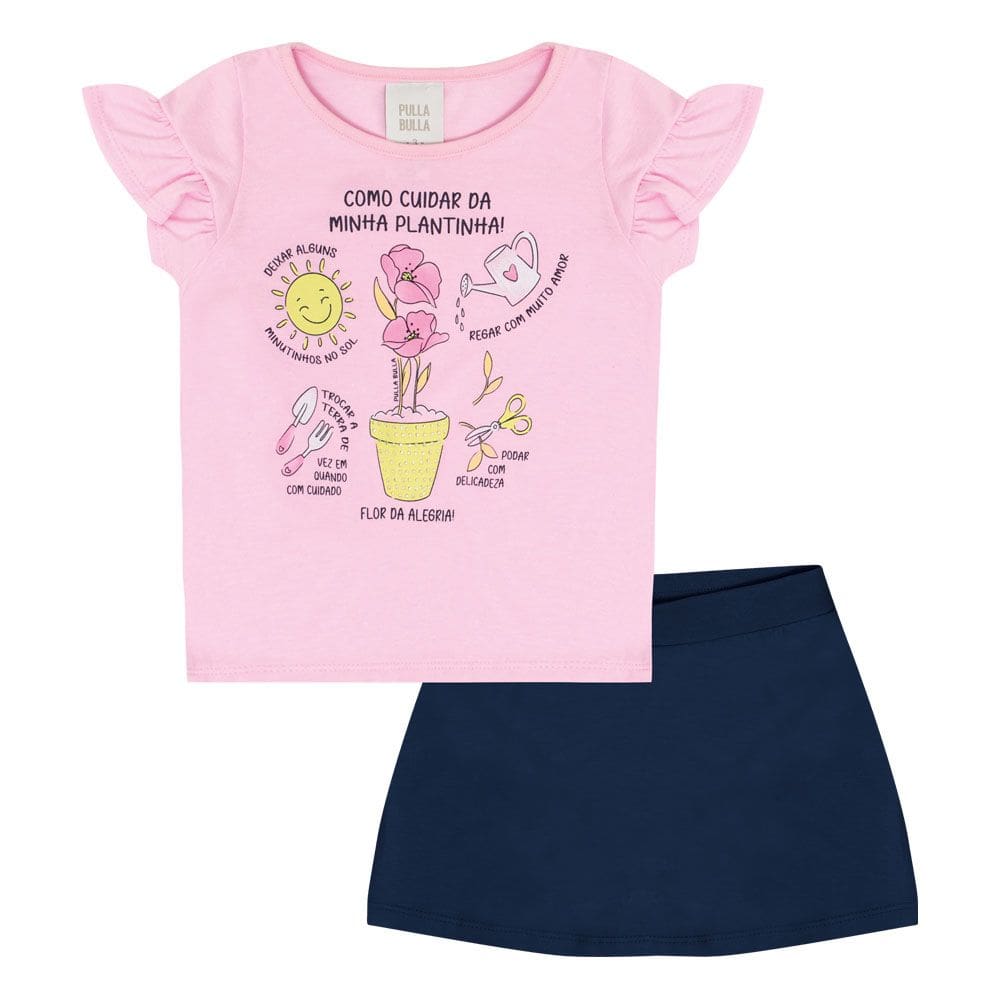 Conjunto Primeiros Passos  Menina - Chiclete Lumi - 50628-1259