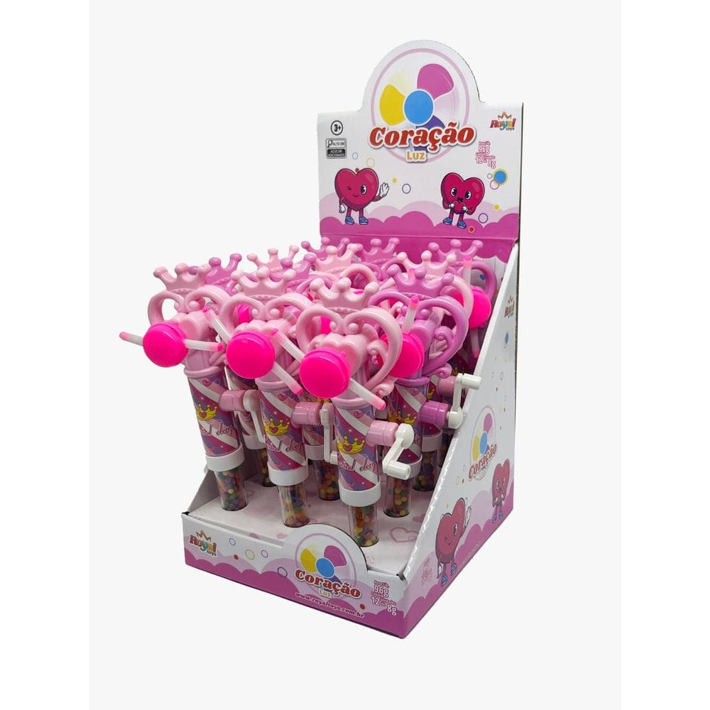 Bastão de Coração Luz (12 UNIDADES)