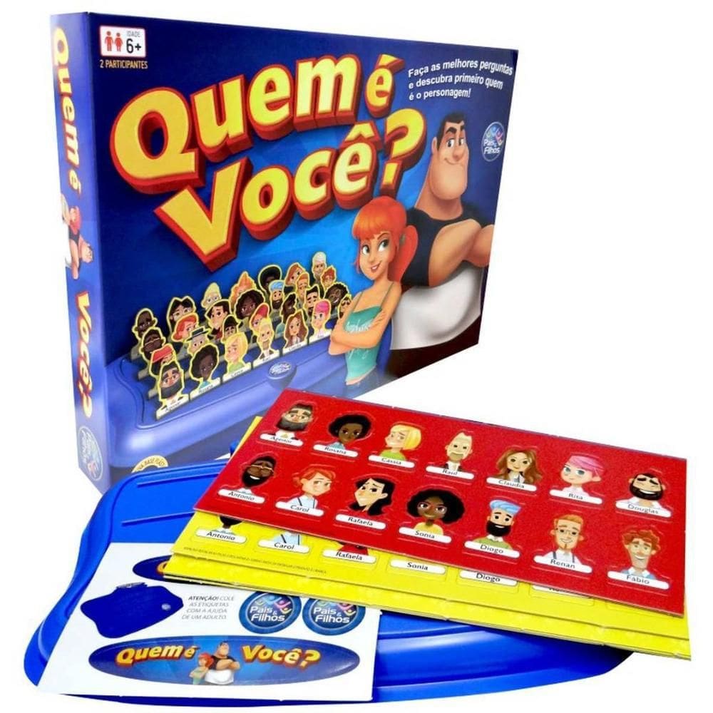 Jogo Quem é Você? - Base Plástica - 2 Jogadores