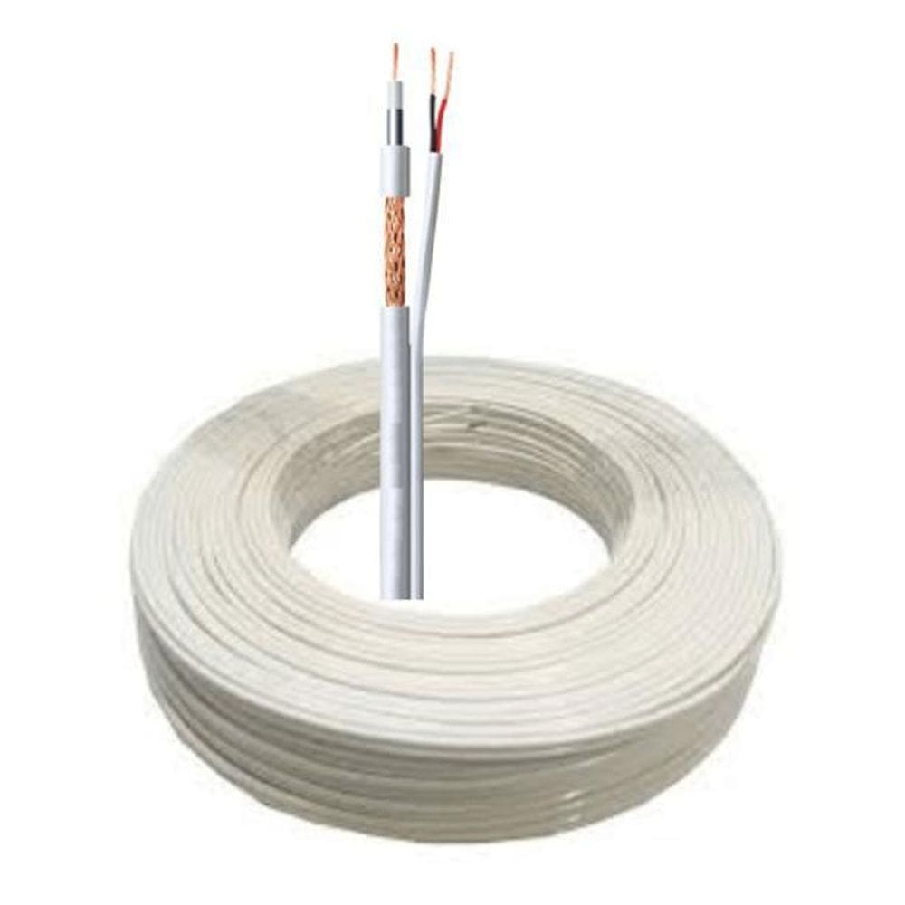 Cabo Coaxial Cftv 4Mm Bip. Blindado 80% Malha 100M