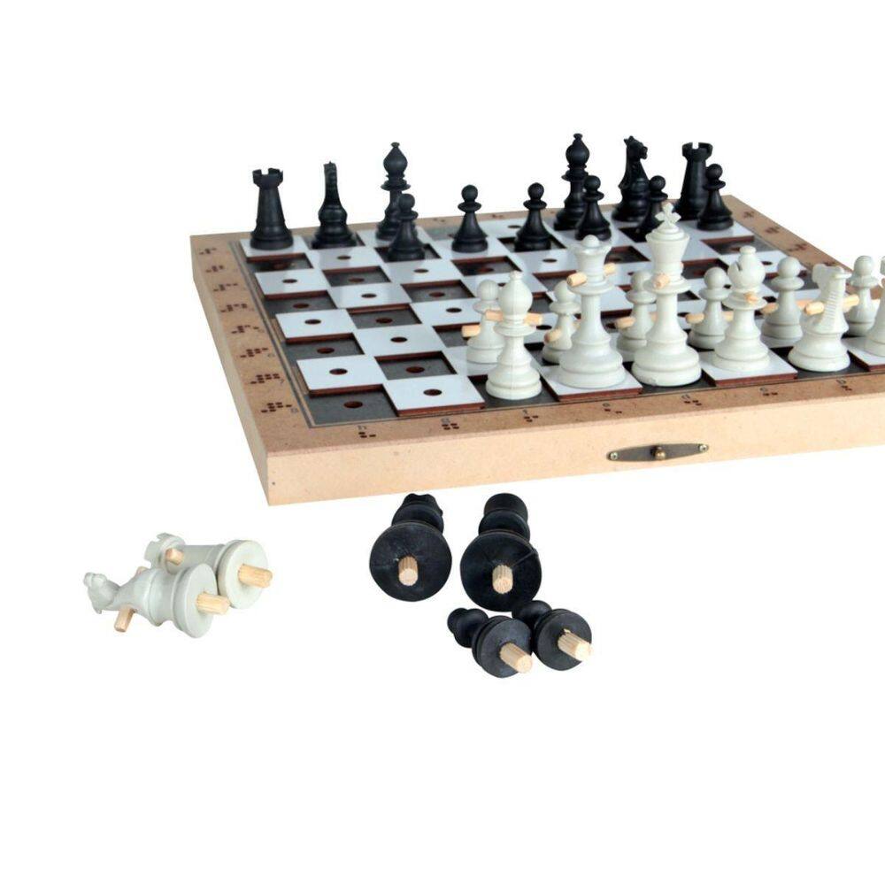 Brinquedo Educativo Jogo De Xadrez Adaptado
