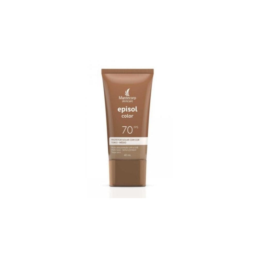 Protetor Solar Facial Episol Color Fps70 Tom 3 Médio 40Ml