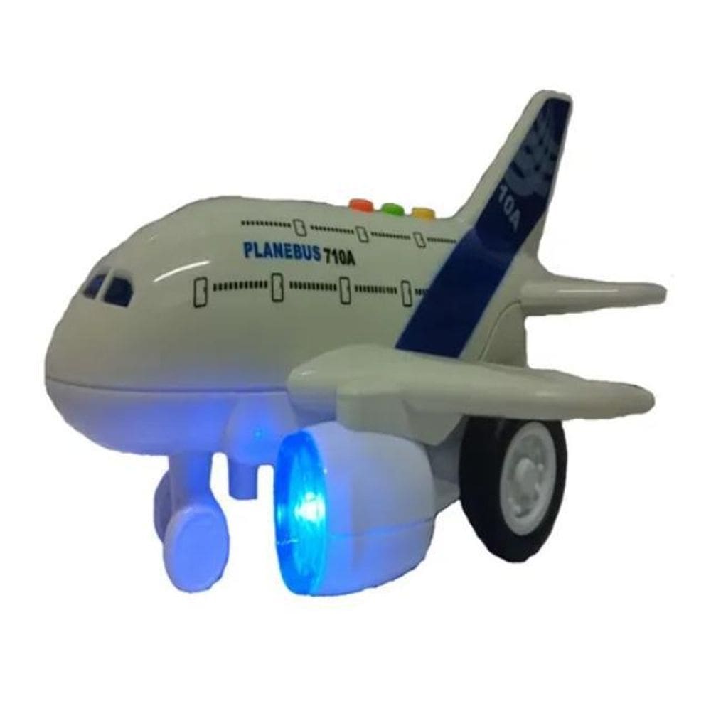 Avião De Viagem Brinquedo Realista Com Som Luzes Bbr Toys
