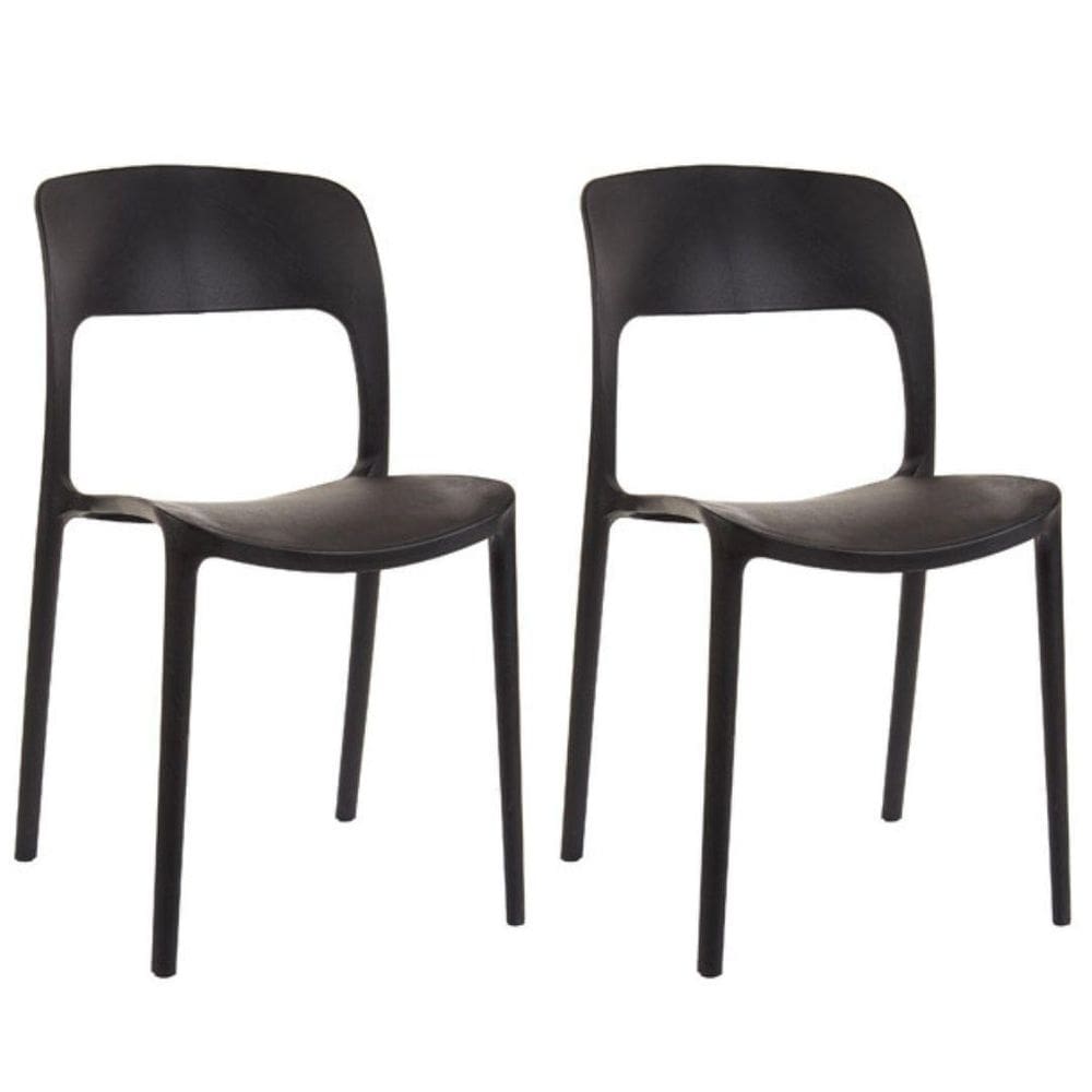 Kit 2 Cadeiras De Jantar Eames Nina Preta