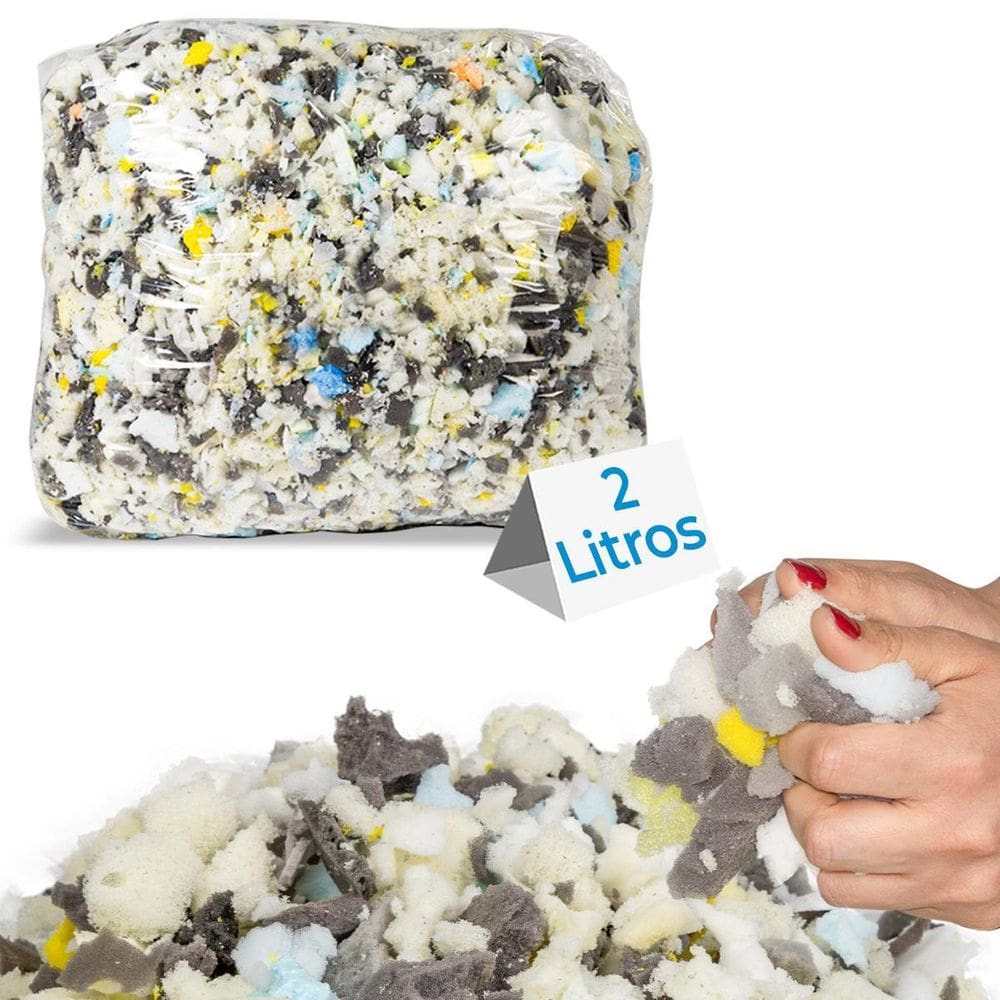 2 Litros Flocos De Espuma Para Enchimento Almofada Puff