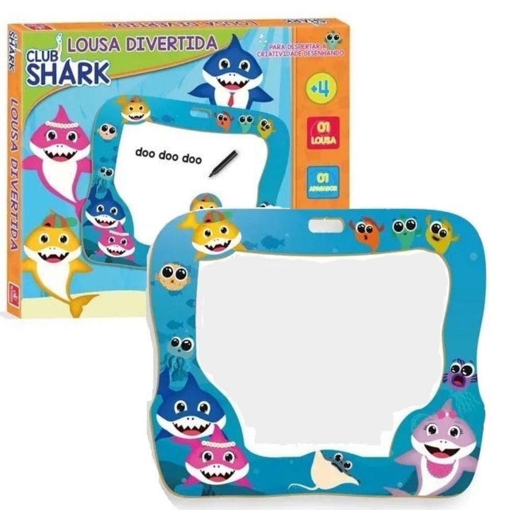 Brinquedo Lousa Quadro Branco Infantil Club Shark