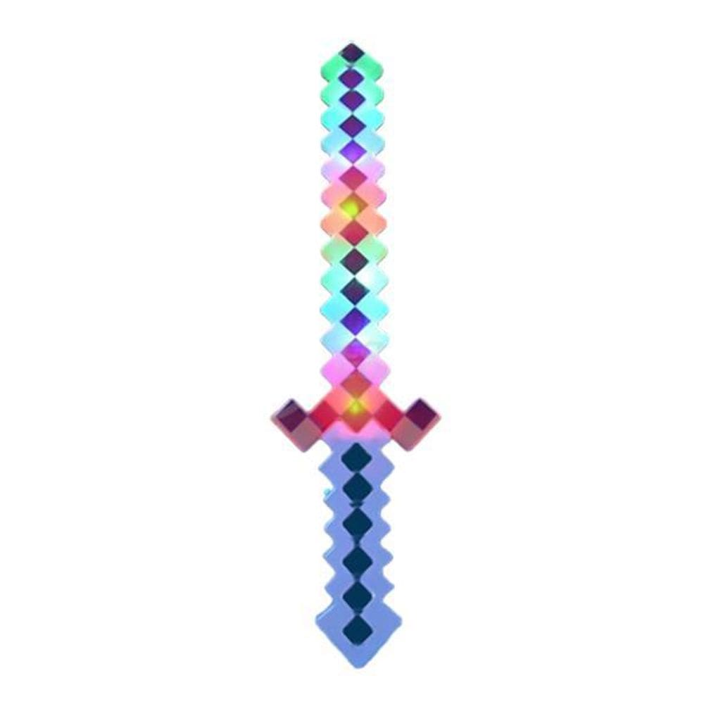 Brinquedo Espada Pixel Minecraft 58Cm Som E Luz - Azul Nº29