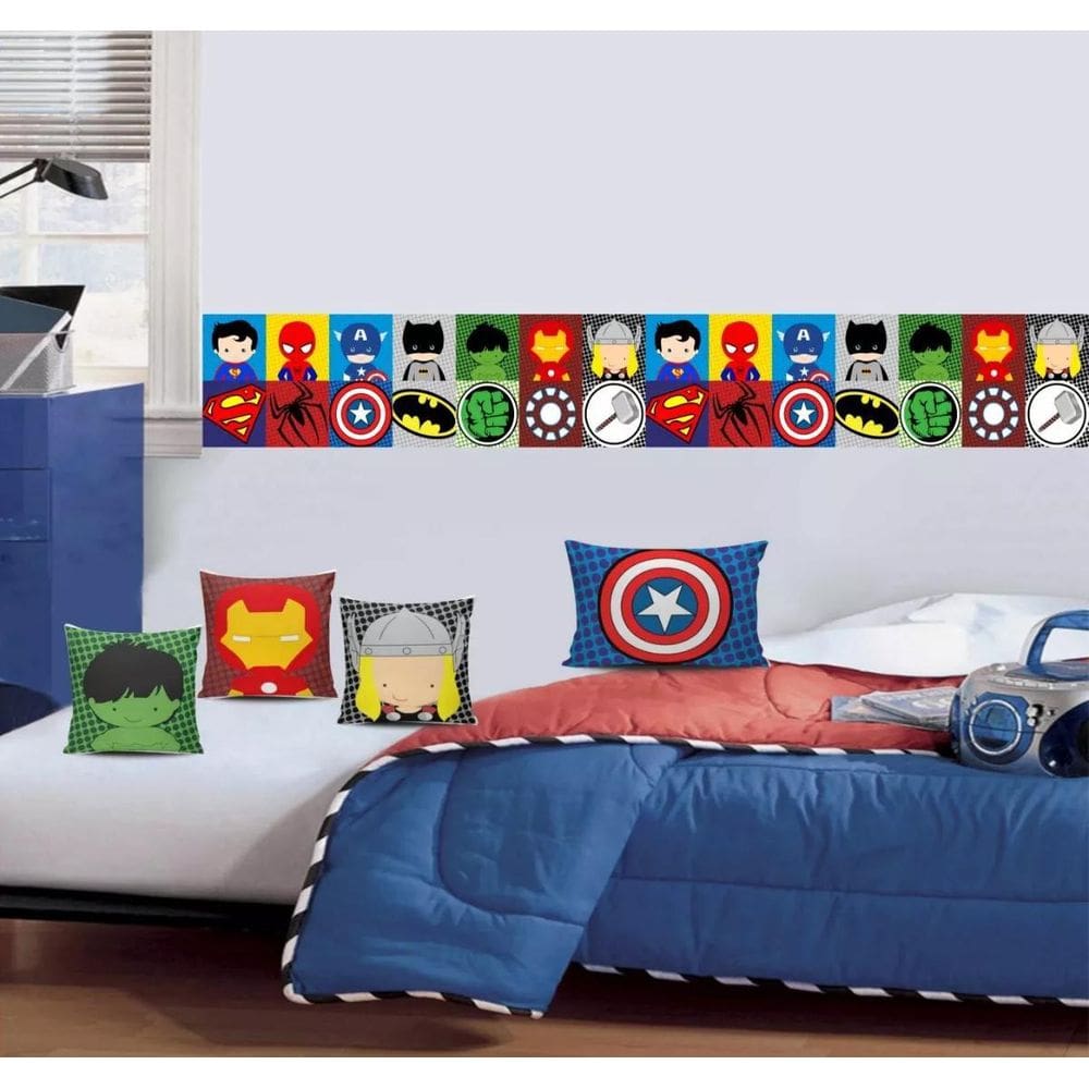 Papel Parede The Avengers Faixa Border Adesivo Marvel