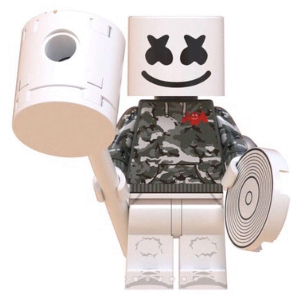 Boneco Blocos De Montar Dj Marshmello Camuflagem