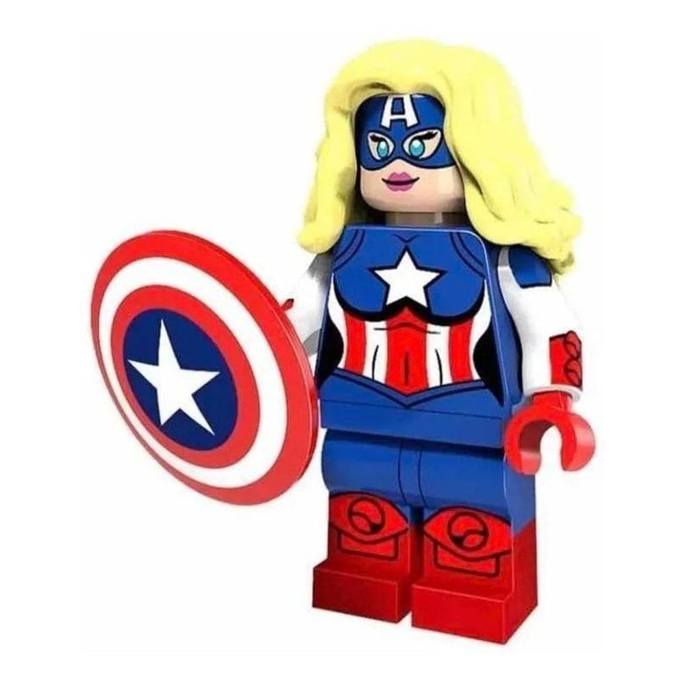 Boneco Blocos De Montar Sonho Americano Capitão América