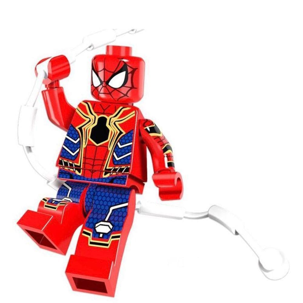 Boneco Blocos De Montar Iron Homem Aranha Ferro