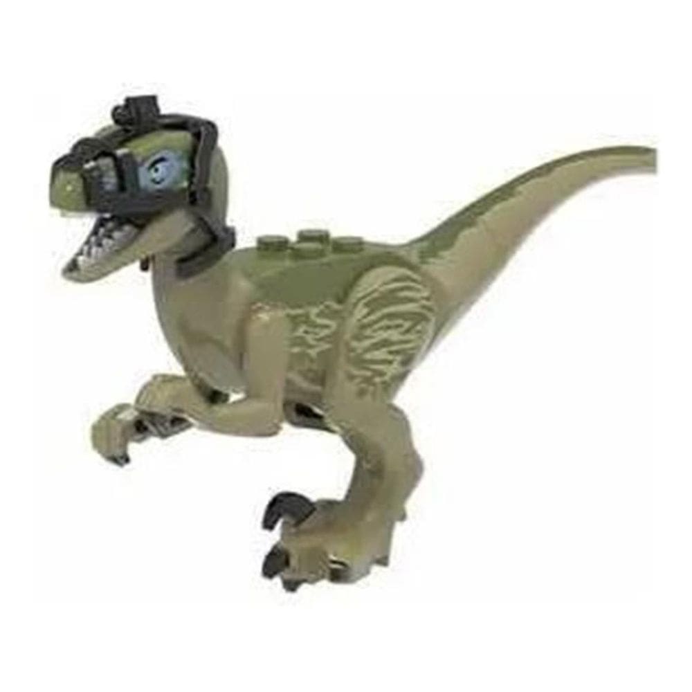 Boneco Blocos De Montar Jurássico Velociraptor Dinossauro