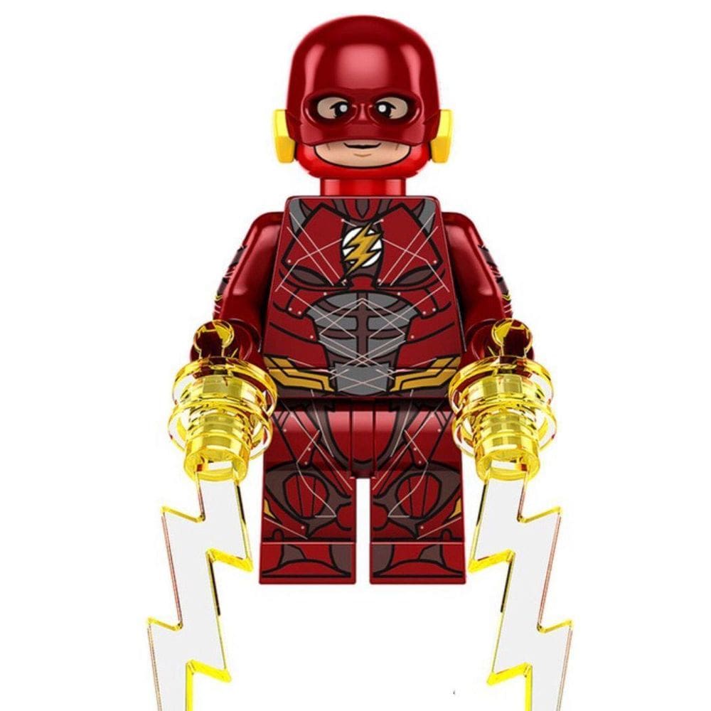 Boneco Blocos De Montar Flash Raio Amarelo