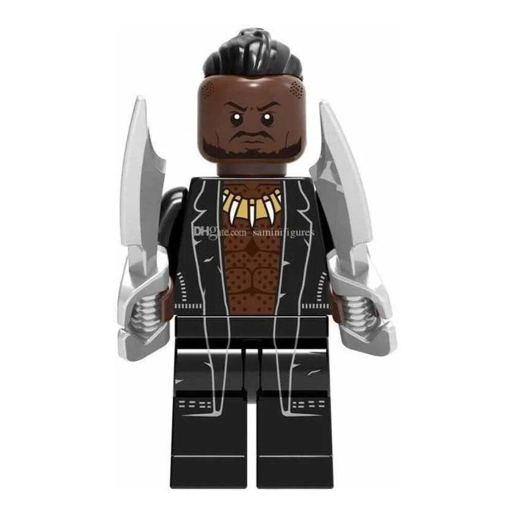 Boneco Blocos De Montar Erik Killmonger Pantera Negra