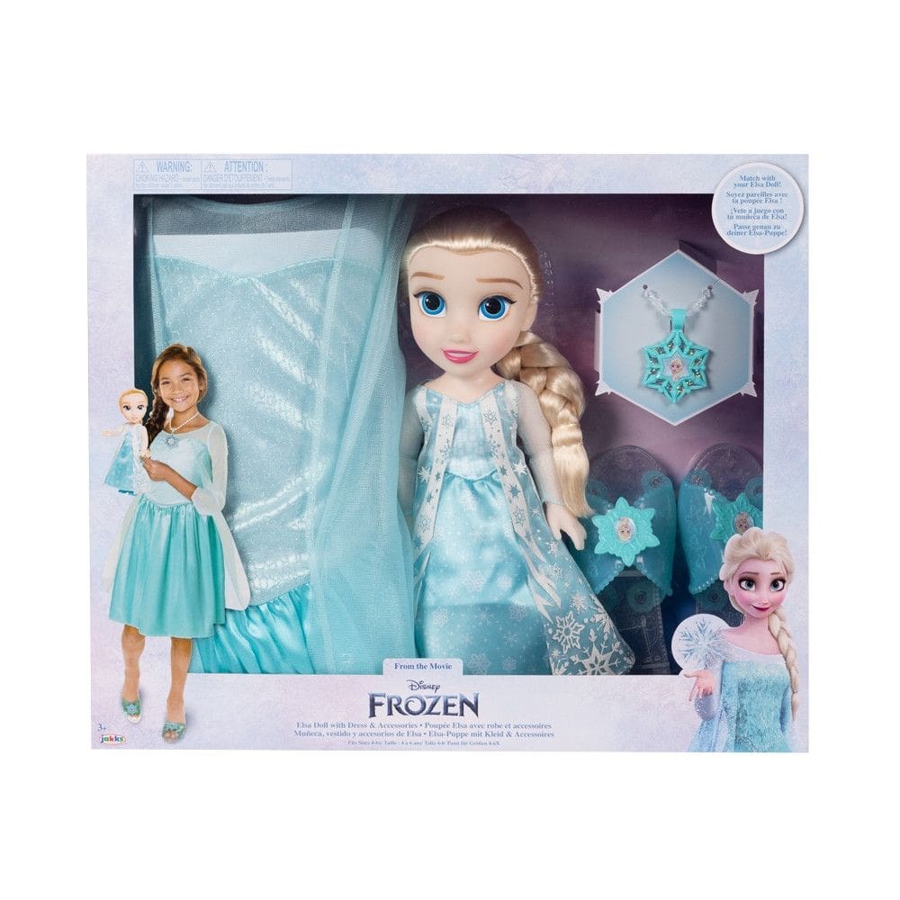 Boneca Disney Frozen Elsa Kit Com Fantasia Sapatos e Acessórios Tam. Único Multikids - BR2330