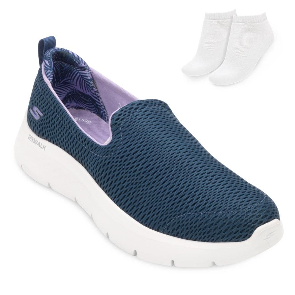 Tênis Skechers Go Walk Flex e Meia SK24-89625
