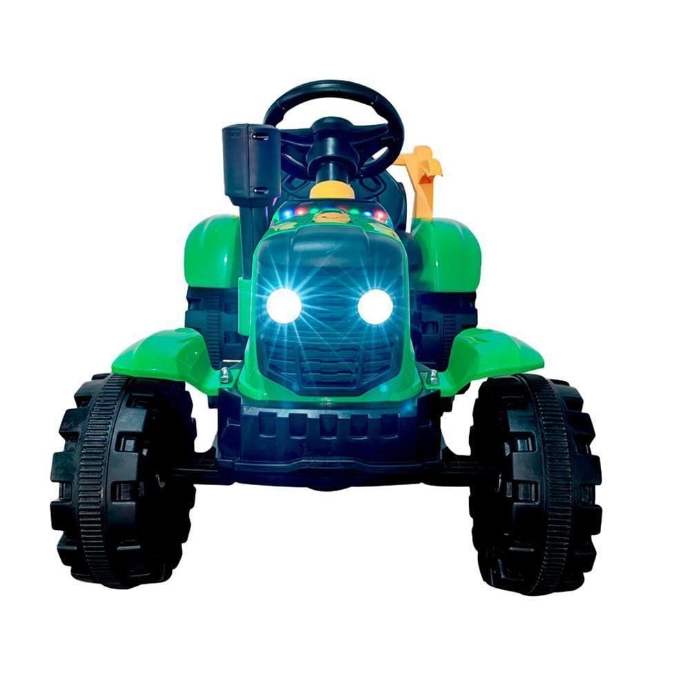 Trator com Caçamba Carro Elétrico 12V Bang Toys Truck - Verde