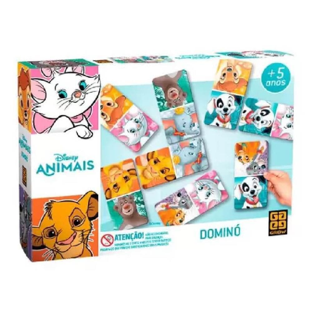 Jogo Dominó Animais Disney 4068 - Grow