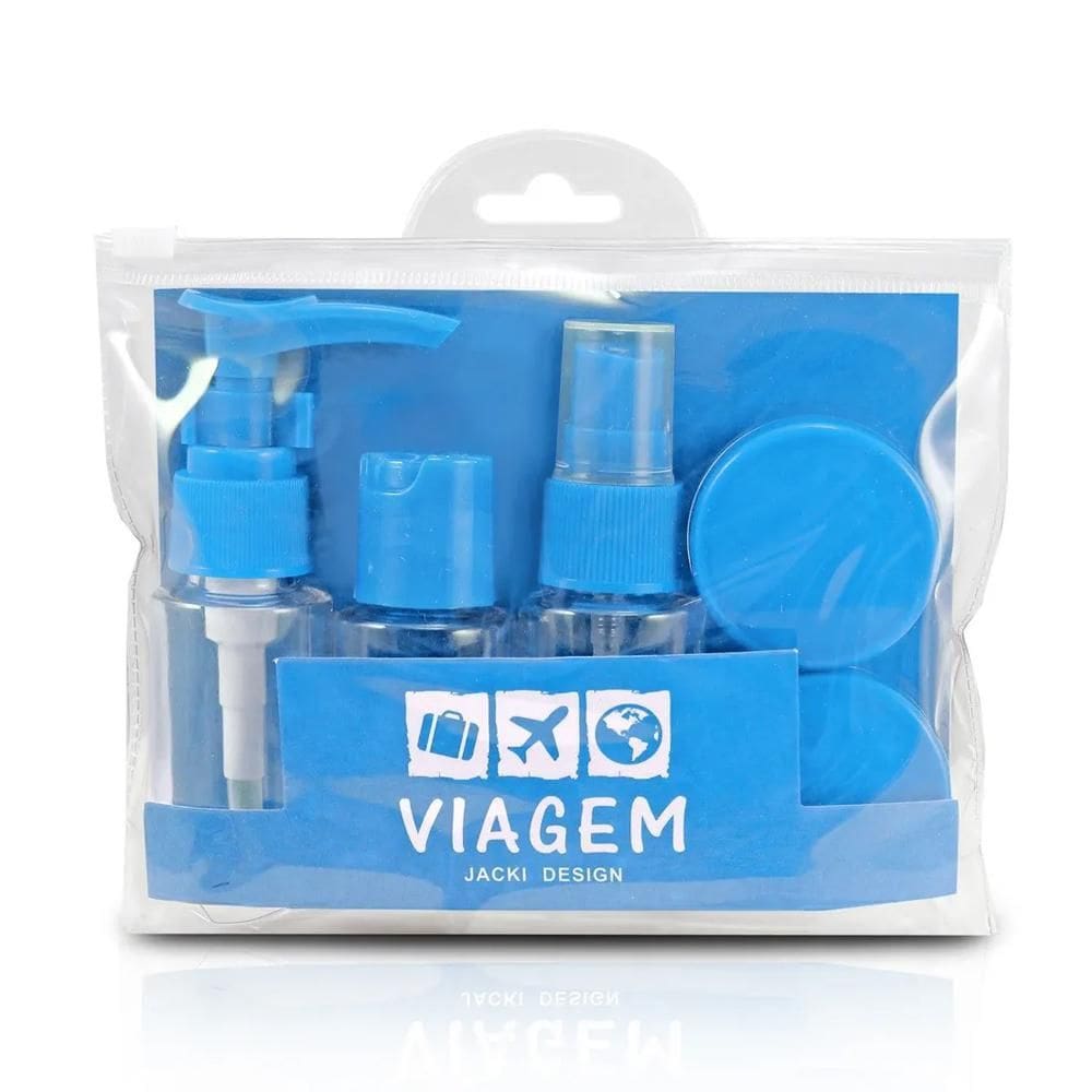 Kit De Frascos Para Viagem 7 Peças Pink Jacki Design
