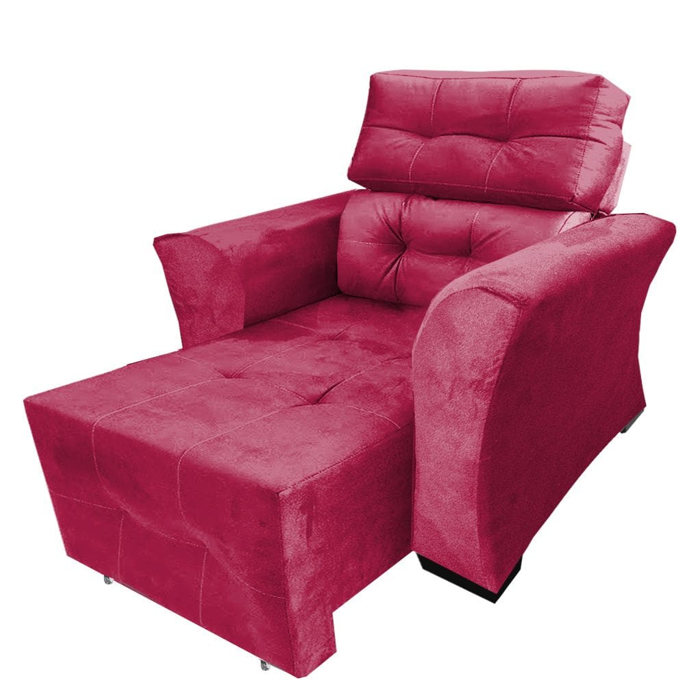 Poltrona Do Papai Reclinável Retrátil Amamentação Grécia Vermelho