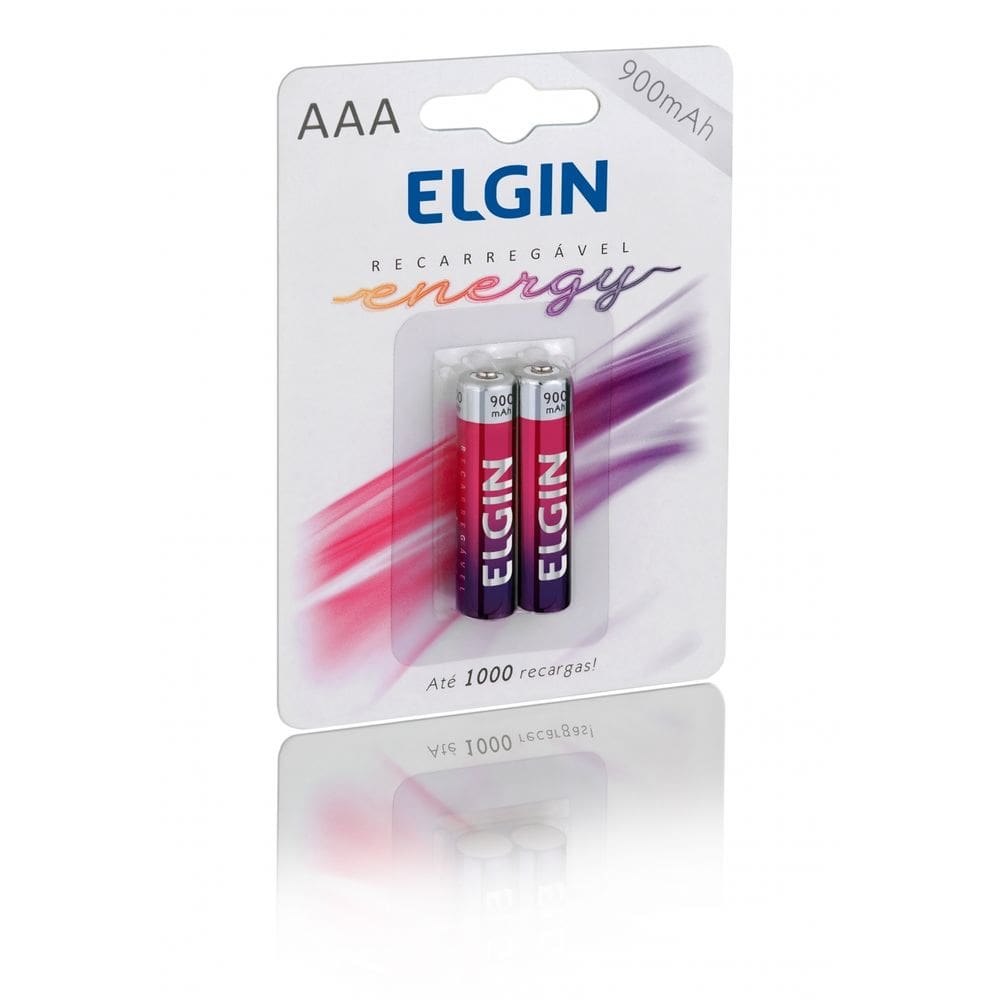Pilhas Recarregável AAA palito Energy 900 Mah Elgin 4 Unid.