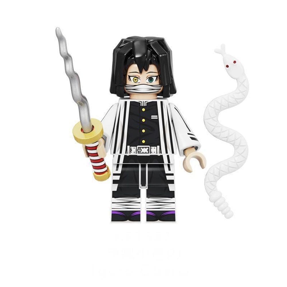 Boneco Blocos De Montar Demon Slayer Iguro Obanai Anime