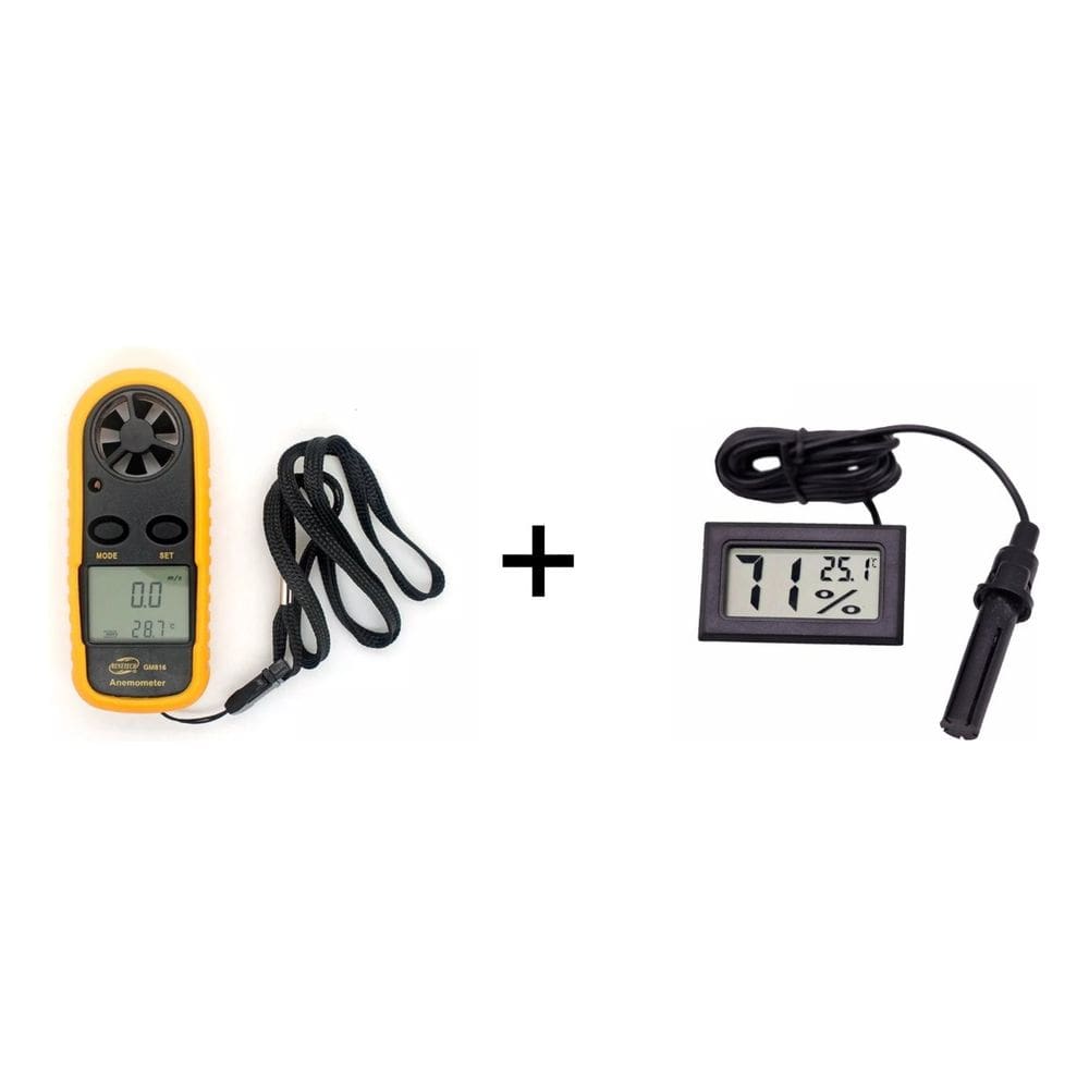 Kit Anemometro Velocidade Vento Termometro Medidor Umidade