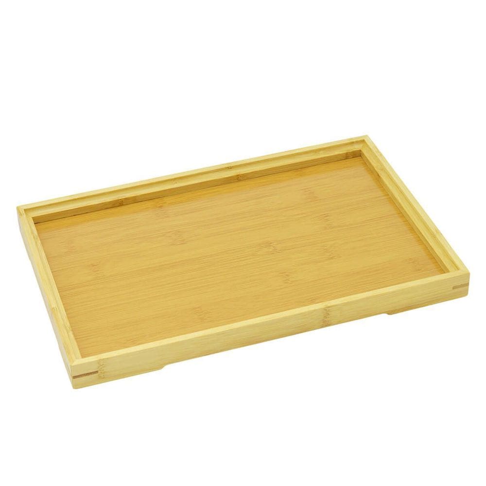 Bandeja Borda De Bambu Retangular 33Cm