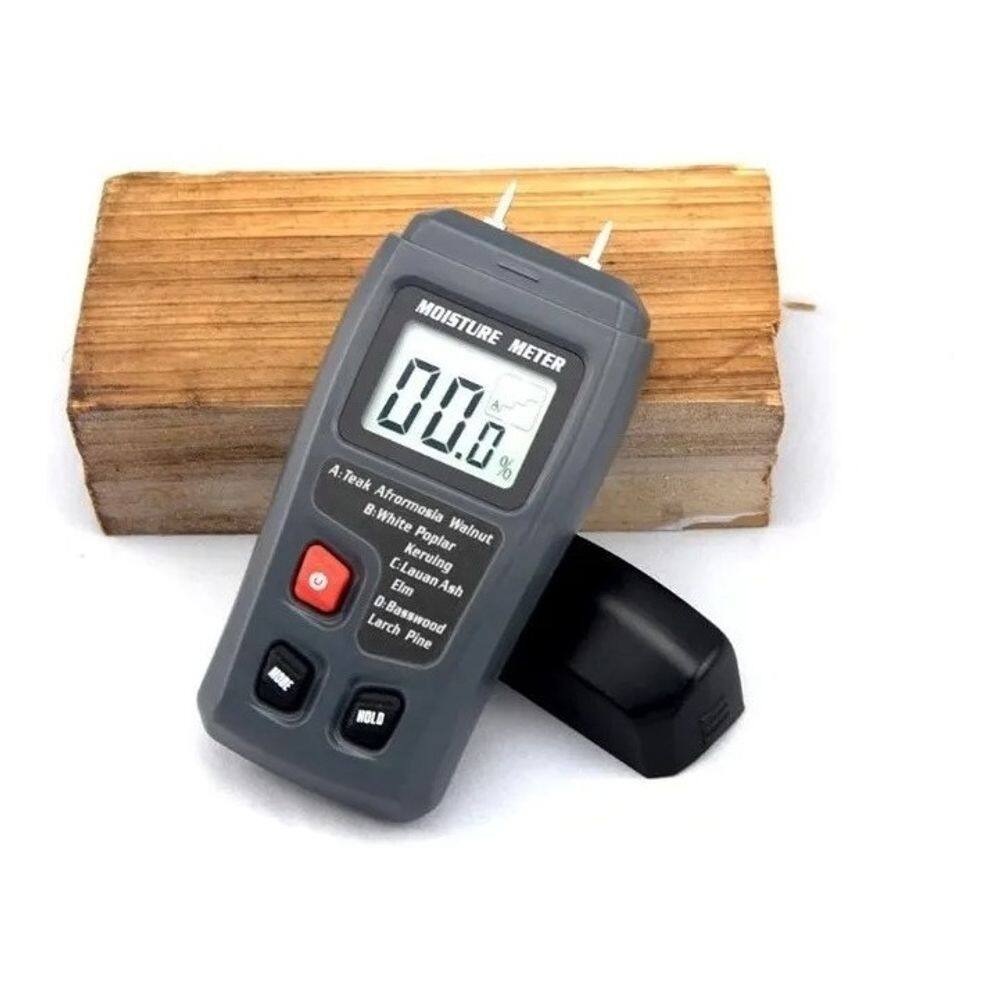 Medidor De Umidade De Madeira Digital 2 Pinos Com Tela LCD