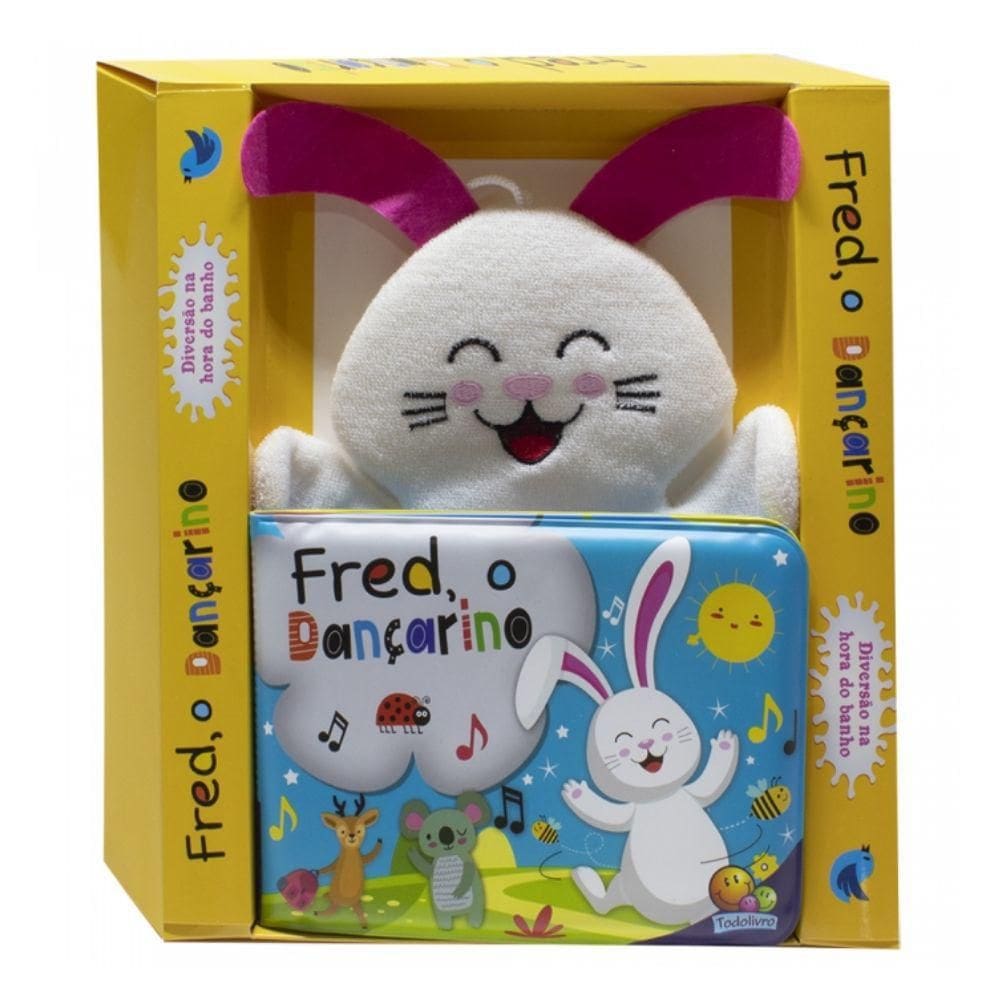 Livrinho de banho fantoche esponja Fred o Dançar Todolivro