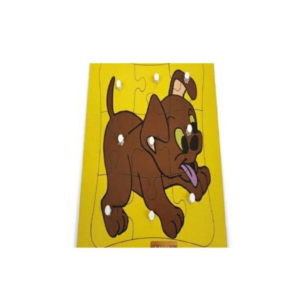 Quebra Cabeça Cachorro 9 Peças Com Pinos Jott Play
